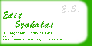 edit szokolai business card